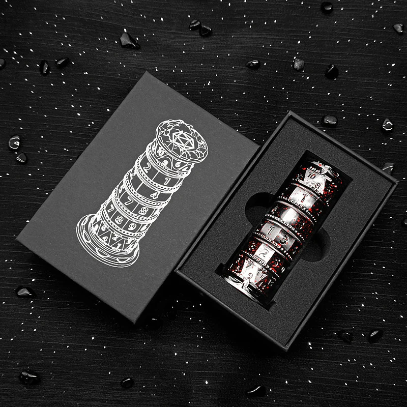 7-in-1 Metal Rotating Dice Tower