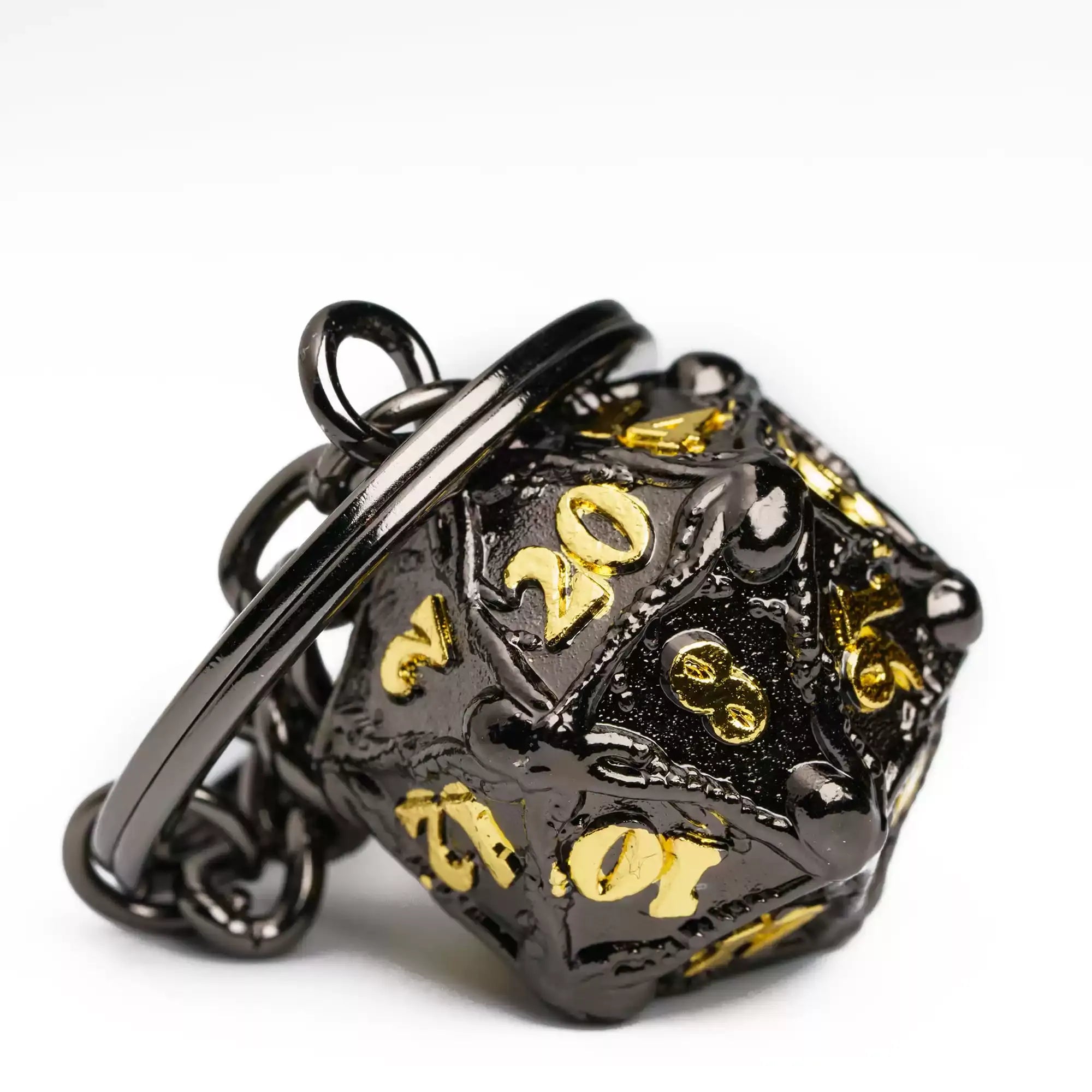 Metal D20 Dice Keychain