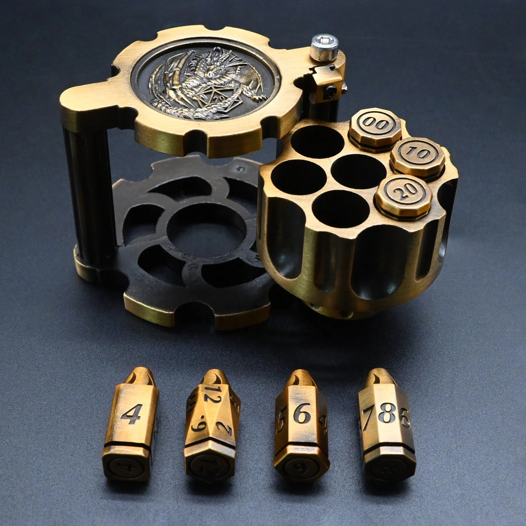 Revolver Metal Dice Set