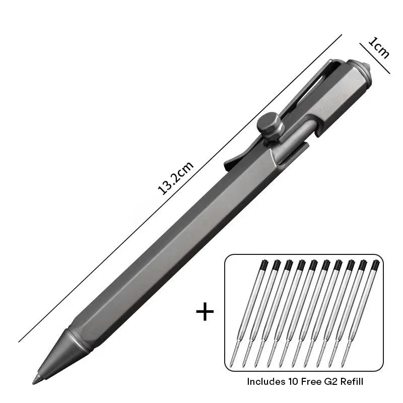 Titanium Tactical EDC Bolt-Action Pen