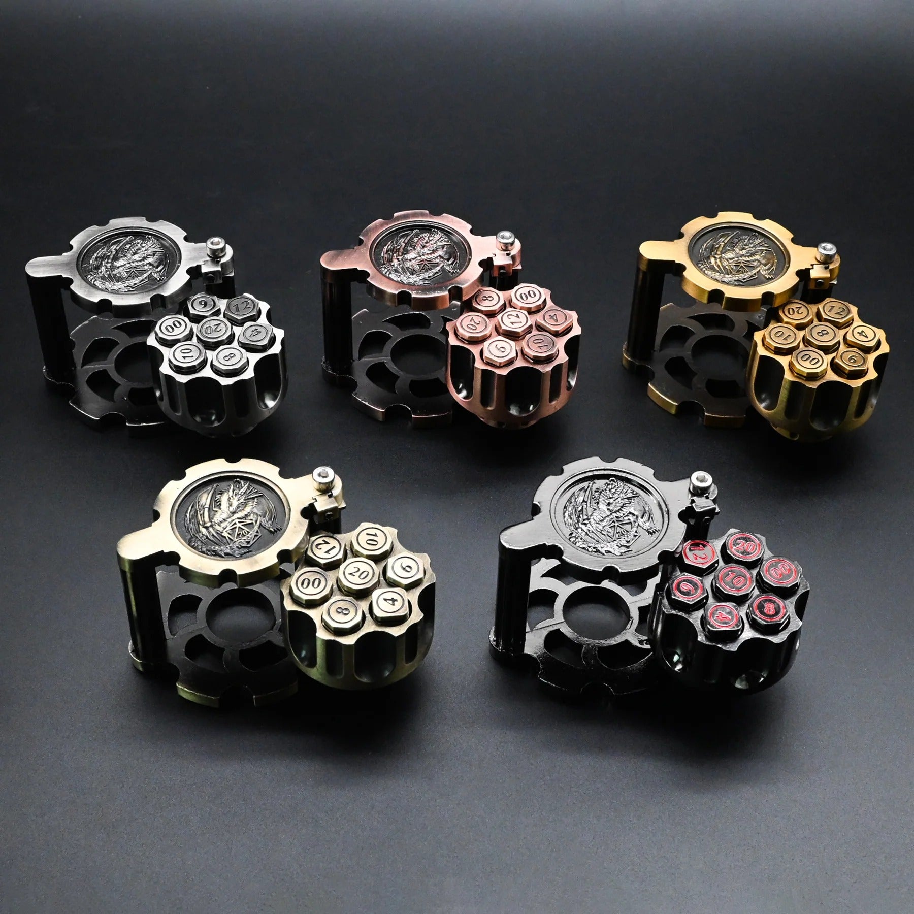 Revolver Metal Dice Set