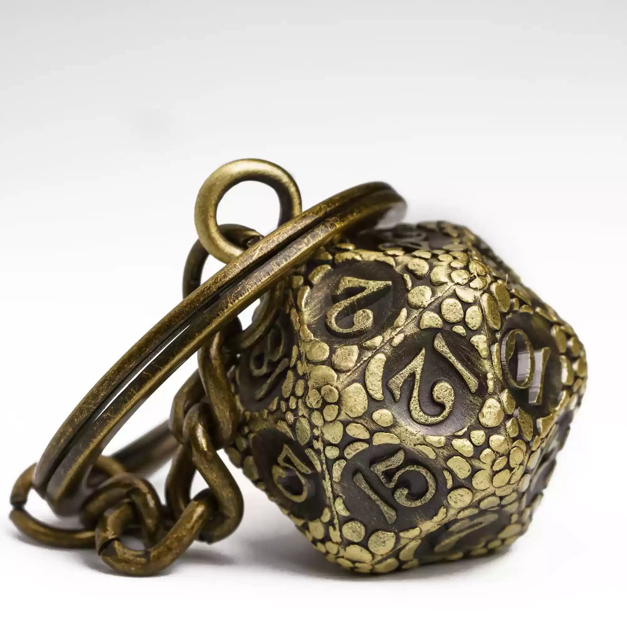 Metal D20 Dice Keychain