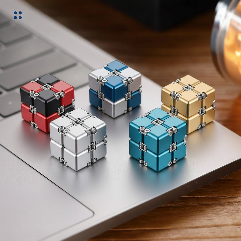 Infinite Cube | Aluminum Magnetic Stress Toy – Fidgee