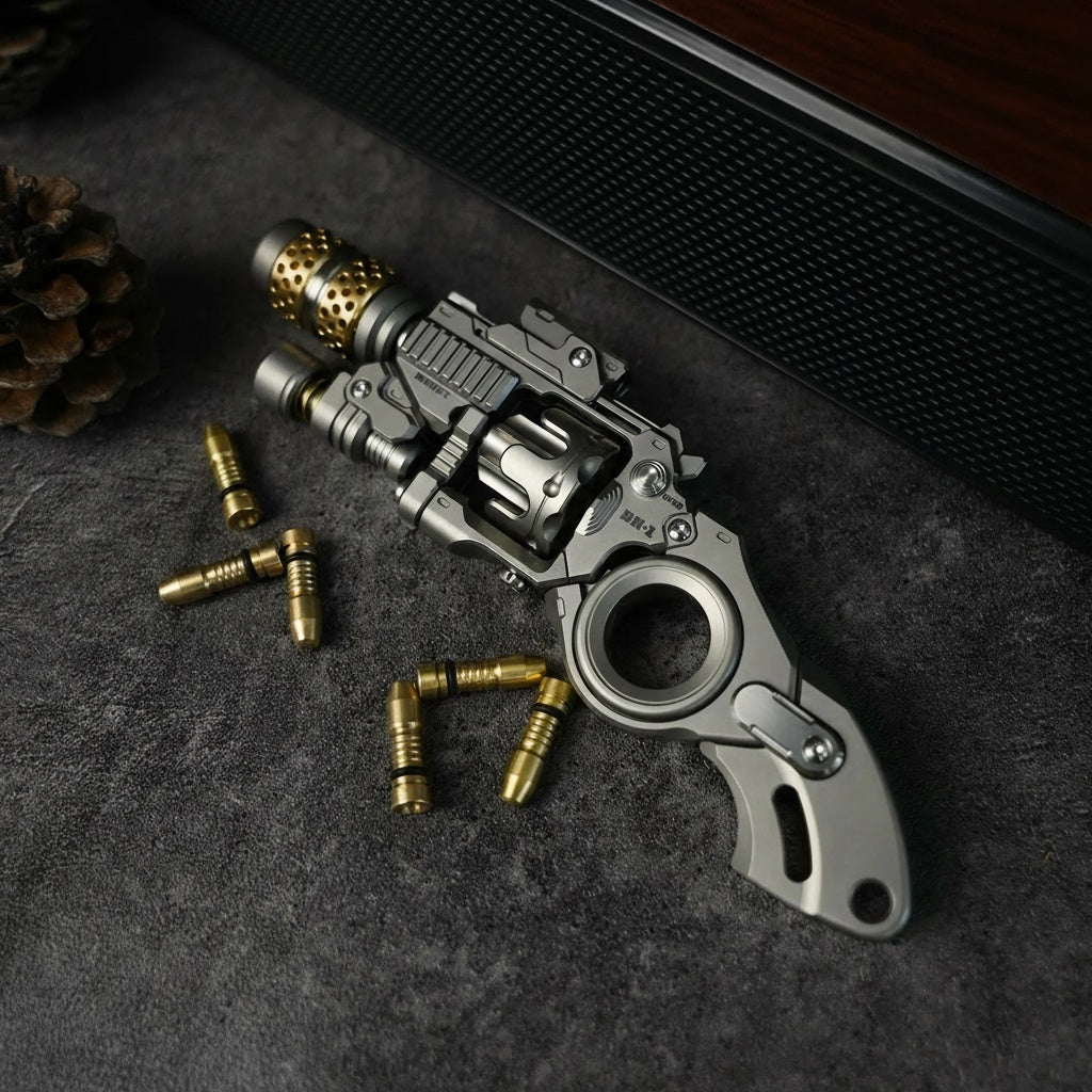 Revolver Mech Revolver | Mechanical Revolver Fidget Toy Titanium EDC Gear – Fidgee