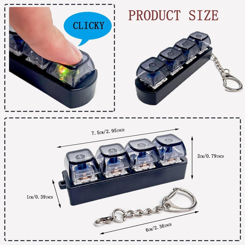 Keyboard Fidget Clicker | Mechanical Keyboard Fidget Clicker with LED ...