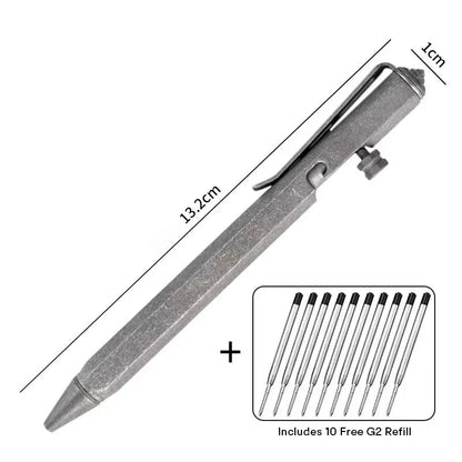 Titanium Tactical EDC Bolt-Action Pen