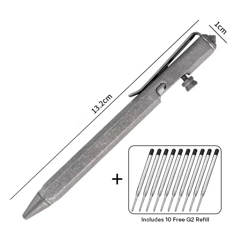 Titanium Tactical EDC Bolt-Action Pen