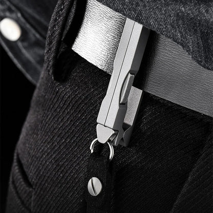 Titanium quick-release keychain