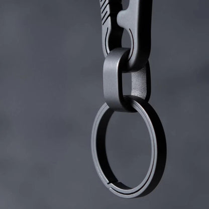 Titanium quick-release keychain