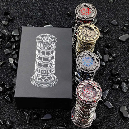 7-in-1 Metal Rotating Dice Tower